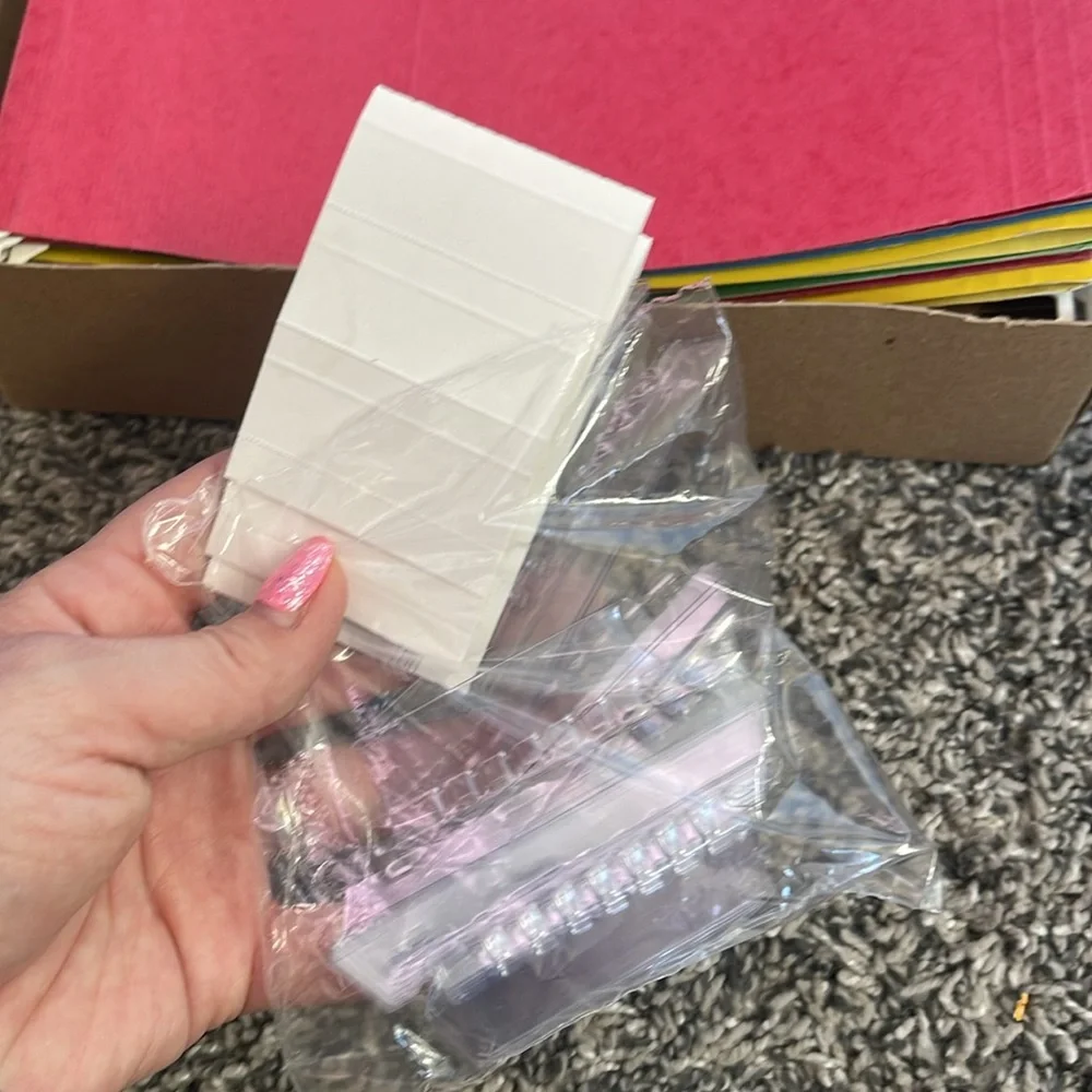 Hanging folders for file and cabinet, random box of 25 new and used